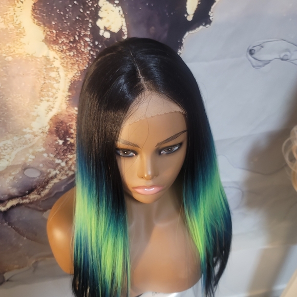 22" green shock lace front - Picture 3 of 6